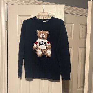 Navy Bear USA Crewneck Sweater